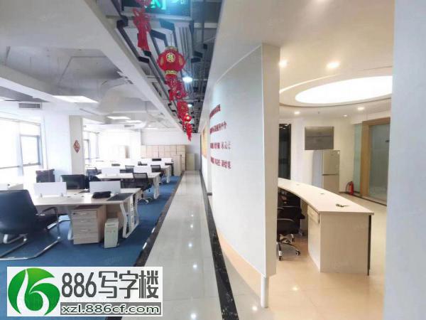深圳北红山地铁口精装办公室460平6加1双面采光带全办公家私